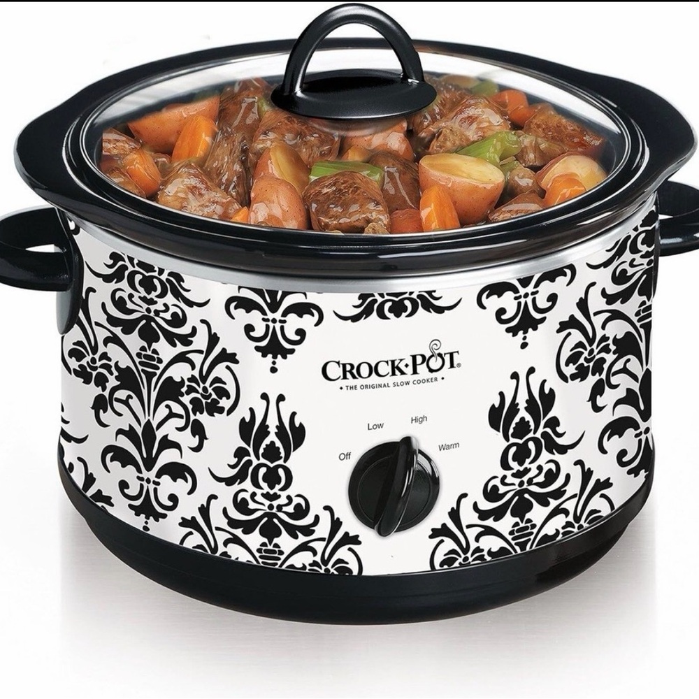 Crock Pot Limited Edition Slow Cooker Damask Pattern 4.5 Quart Slow Cooker